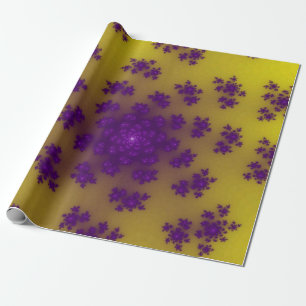 Papier Cadeau Paillettes Florales de Banane