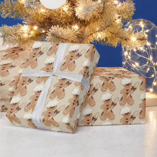 Papier Cadeau Pain d'épices de Noël