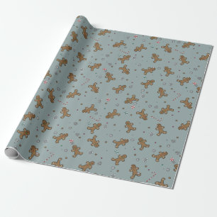 Papier Cadeau Pain d'épices de Noël Papier à envelopper