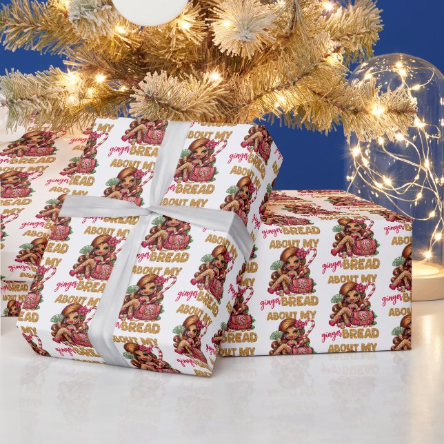 Papier Cadeau Pain d'épices Diva Drôle Noël urbain (Vacances)