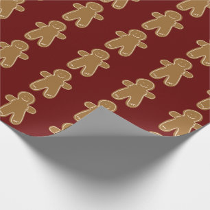 Papier Cadeau Pain d'épices Homme Fête Noël Festit mignonne