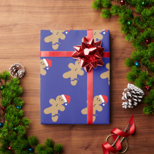 Papier Cadeau Pain d'épices Homme Motif de Noël