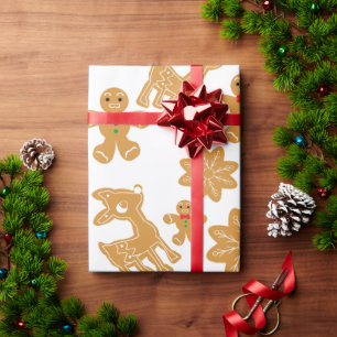Papier Cadeau Pain d'épices Homme Motif Noël mignon