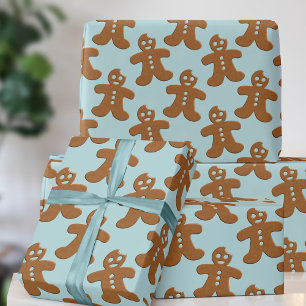 Papier Cadeau Pain d'épices Homme Motif Papier d'enveloppement d