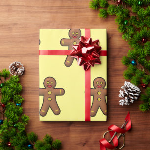 Papier Cadeau Pain d'épices Hommes Cookies Motif