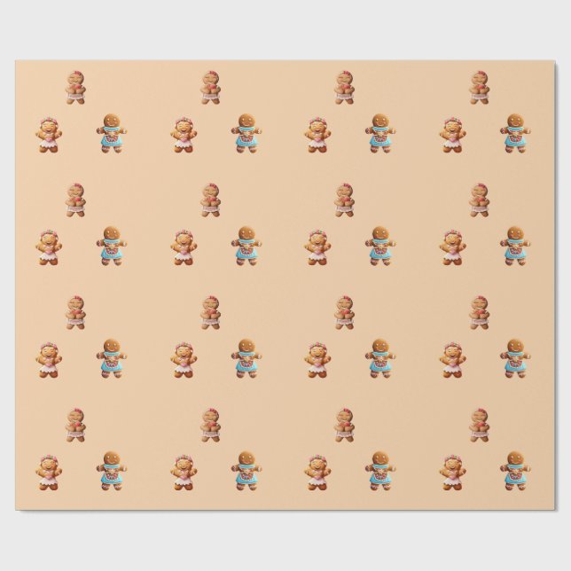 Papier Cadeau Pain d'épices Maman mignonne (Plat)