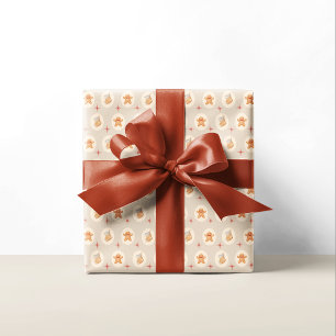 Papier Cadeau Pain d'épices Neutre Motif Noël
