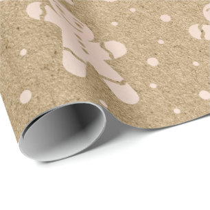 Papier Cadeau Pain d'épices rose de Noël Homme Kraft