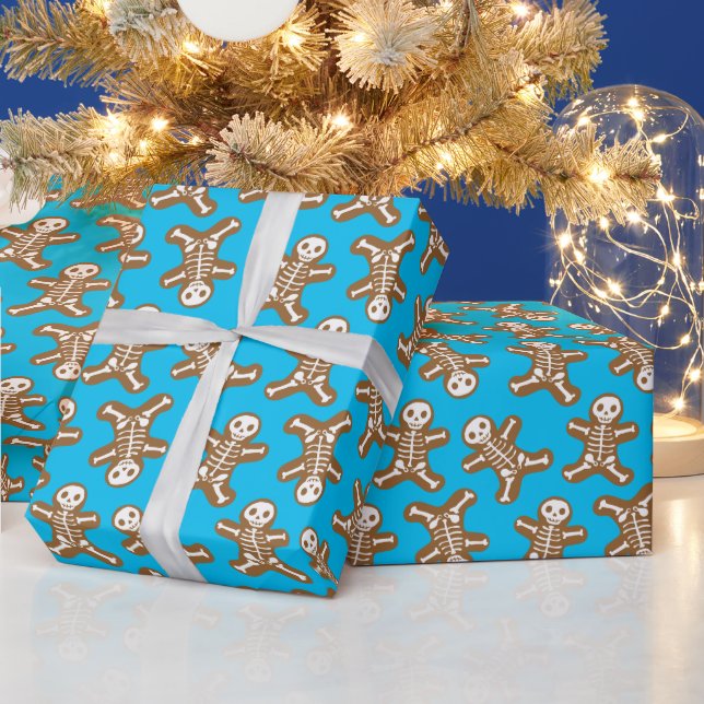 Papier Cadeau Pain d'épices squelette Hommes (Vacances)