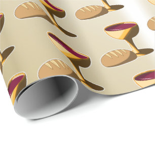 Papier Cadeau Pain et vin La Dernière communion de Pâques