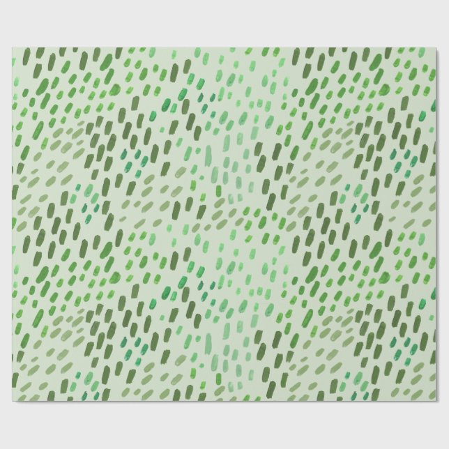 Papier Cadeau Painted Dots Pattern – Hand-Painted Abstract Brush (Plat)