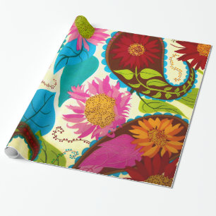 Papier Cadeau Paisley floral