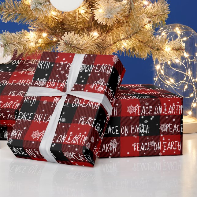 Papier Cadeau PAIX DE Noël SUR TERRE Texte (Vacances)