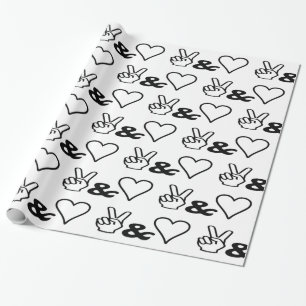 Papier Cadeau Paix et amour