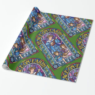 Papier Cadeau Paix sur le verre souillé de Pre-Raphaelite de la