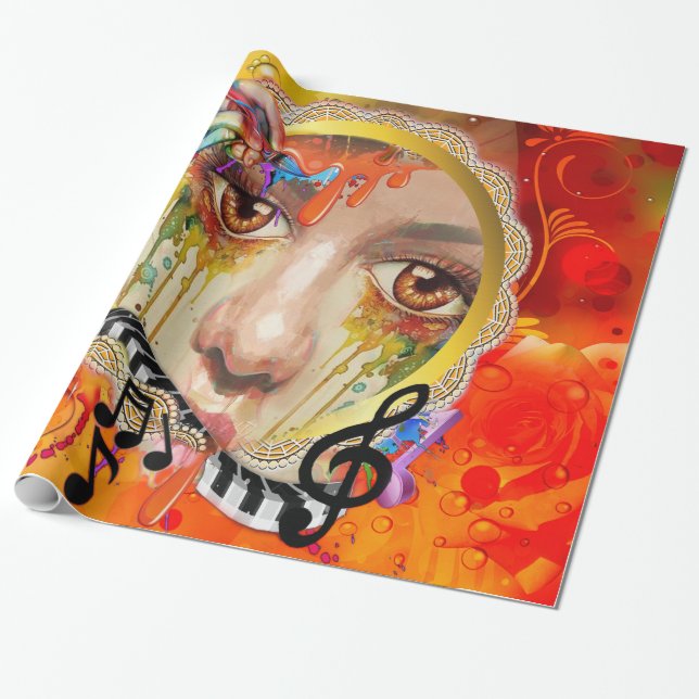 Papier Cadeau Palette Artiste (Déroulé)