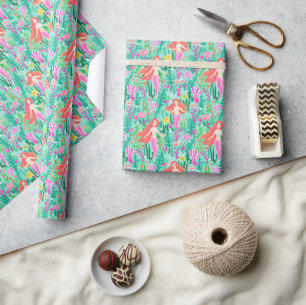 Papier Cadeau Palm Beach Sirènes tropicales
