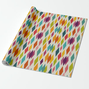 Papier Cadeau Palm Springs Diamonds Motif moderne du Moyen-siècl