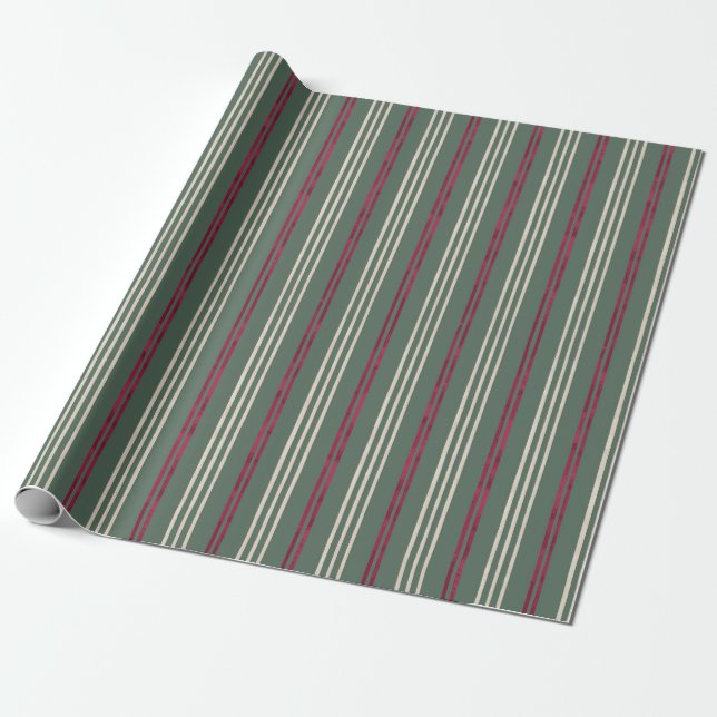 Papier Cadeau Palme de canne à canne, style hawaïen Noël (Déroulé)