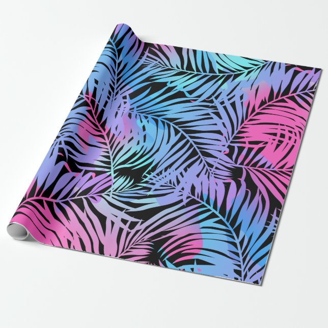 Papier Cadeau Palmiers tropicaux (Déroulé)
