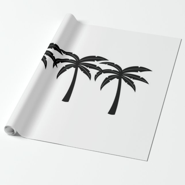 Papier Cadeau Palmiers tropicaux (Déroulé)