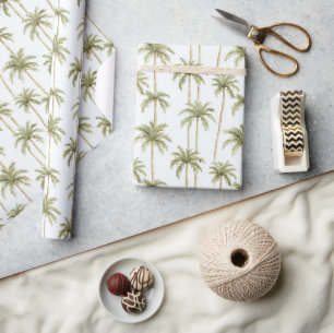 Papier Cadeau Palmiers tropicaux