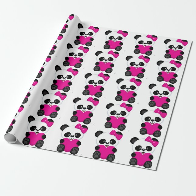 Papier Cadeau Panda (Déroulé)