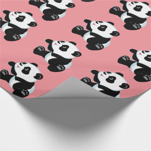 Papier Cadeau panda de dessin animé