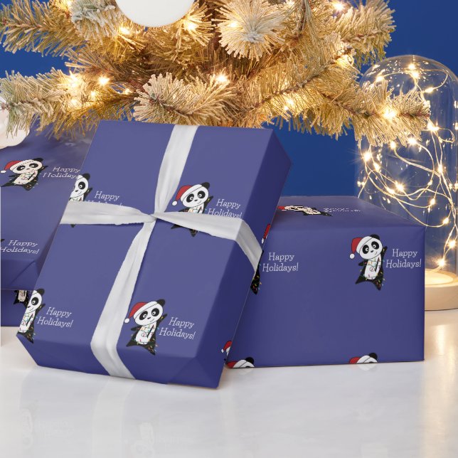 Papier Cadeau Panda Noël Neige Animaux d'hiver Pandas Wrappin (Vacances)