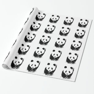 Papier Cadeau Panda Pop Art