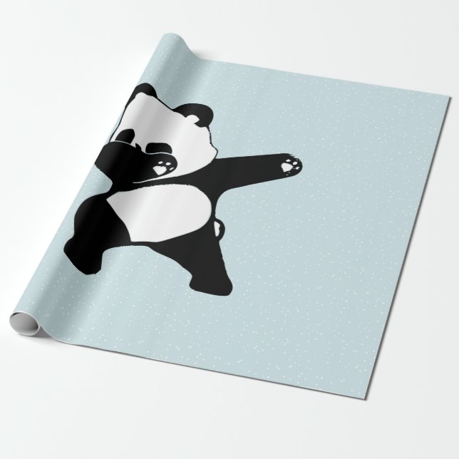 Papier Cadeau Panda qui dab, Panda drôle danse dab (Déroulé)