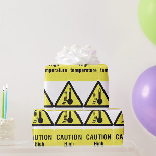 Papier Cadeau Panneau d'avertissement de haute température