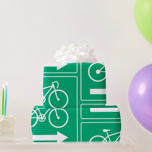 Papier Cadeau Panneau de direction flèche droite voie cyclable v