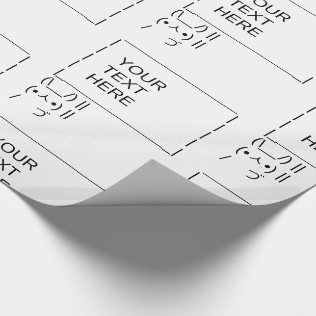 Papier Cadeau Panneau de protestation Rabbit / Art texte ASCII p (Coin)