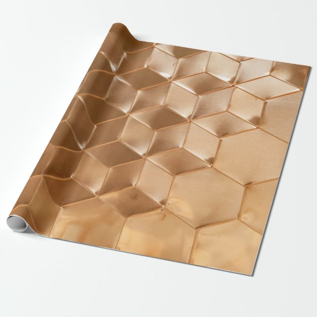 Papier Cadeau Panneau nid d'abeilles Brown (Déroulé)