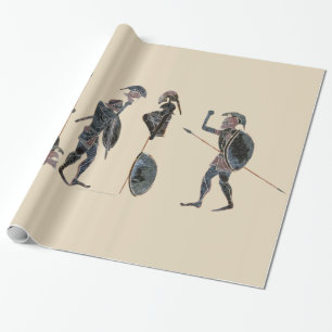 Papier Cadeau Panoplie - célébration de hoplites du grec ancie