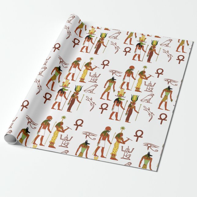 Papier Cadeau Panthéon égyptien antique (Déroulé)