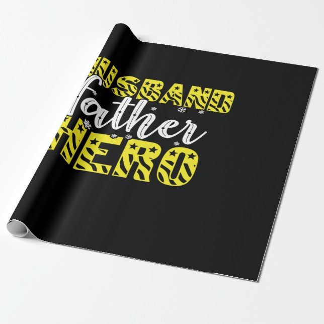 Papier Cadeau Papa Cadeau Mari Père Héros (Déroulé)