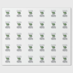 Papier Cadeau Papa de la tortue d'anniversaire Conception drôle 