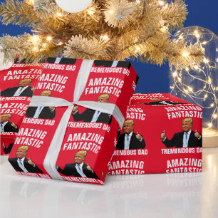 PAPIER CADEAU PAPA DONALD TRUMP JOURNAL DE NOËL