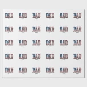 Papier Cadeau Papa patriotique Drapeau américain Design vectorie