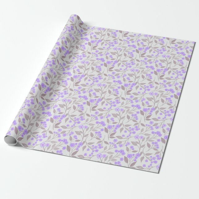 Papier Cadeau Papel de regalo floral  (Déroulé)