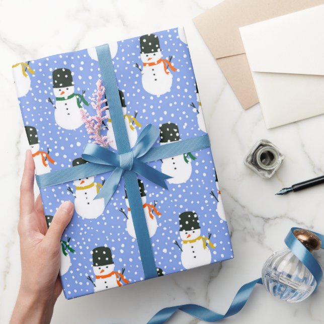 Papier Cadeau Papel de regalo snowmen (Cadeaux)