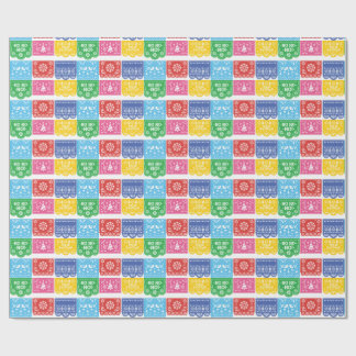 Papier Cadeau Papel Picado Christmas Wrapping Paper