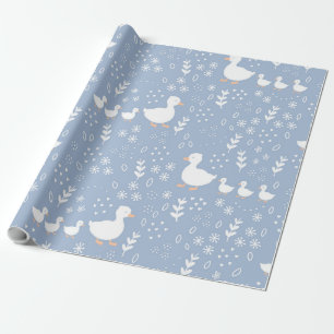 Papier Cadeau Papier à baby shower à capuchon en bleu