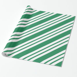 Papier Cadeau Papier à carreaux à menthe verte de Noël