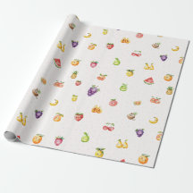 Papier à enveloppement à thème de fruits
