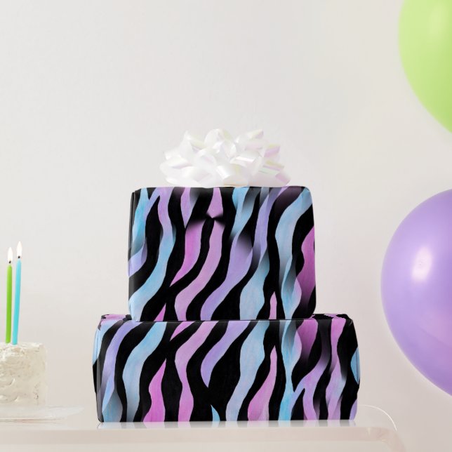 Papier Cadeau Papier à enveloppement Abstrait Zebra Stripes (Cadeaux de fête)
