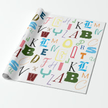 Papier à enveloppement Alphabet