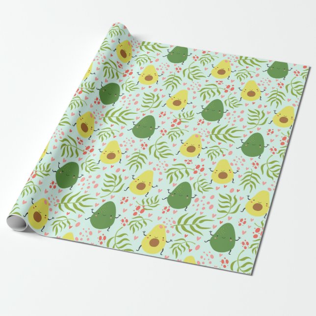 Papier Cadeau Papier à enveloppement Avocado (Déroulé)